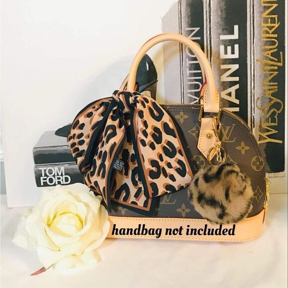 Handbags - Silk scarf with cute matching pompom